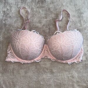 Victoria’s Secret PINK Light Pink Lace Push-Up Bra